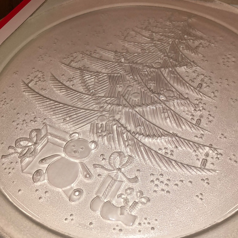 🎄 Duralex Glass Christmas Platter 🎁